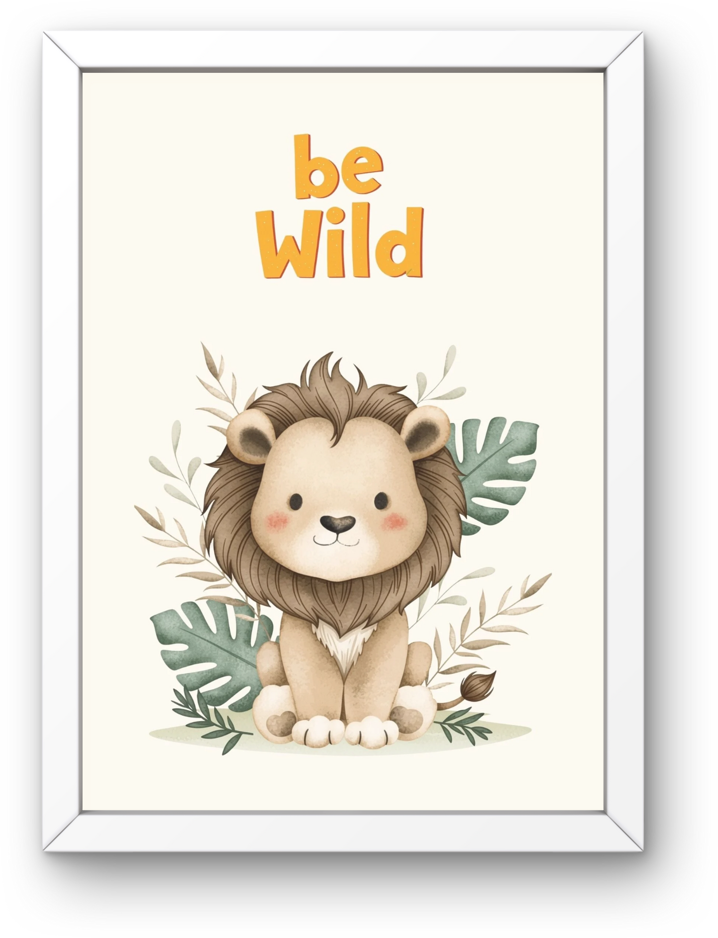 Be Wild Safari Wall Art Printable | Kids Bedroom Baby Nursery Print | Home Decor | Digital Download A4 and A5