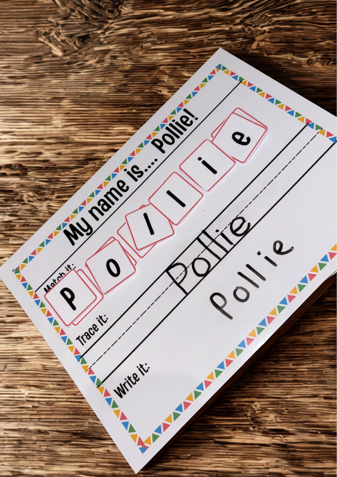 I Can Write My Name Reusable Practice Mat | Writing Practice. | Tracing Mat | Toddlers Quiet Activity