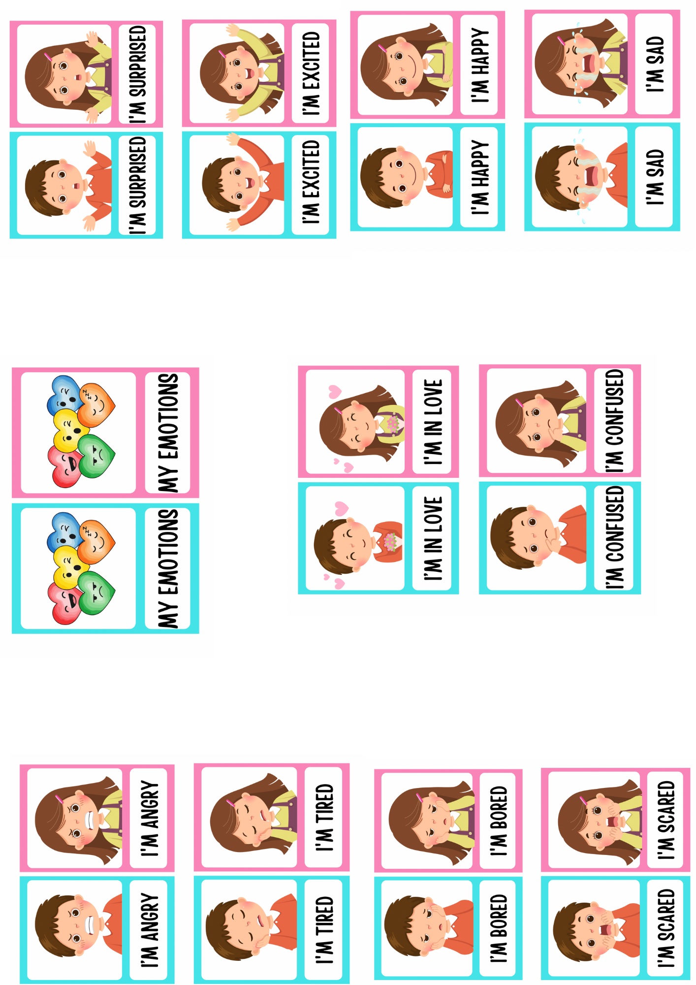 My Emotions Flash Cards on Ring Binder | Feelings Cards for Kids | Emotional Learning Tool | Toddler & Preschool Resource