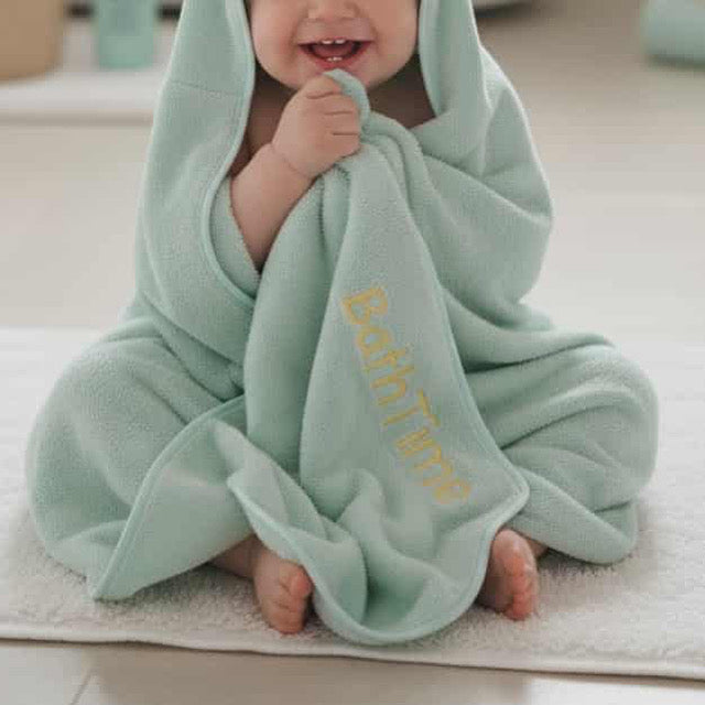 Personalised Baby Towel – Embroidered Hooded Towel with Name, Koala or Dinosaur Design