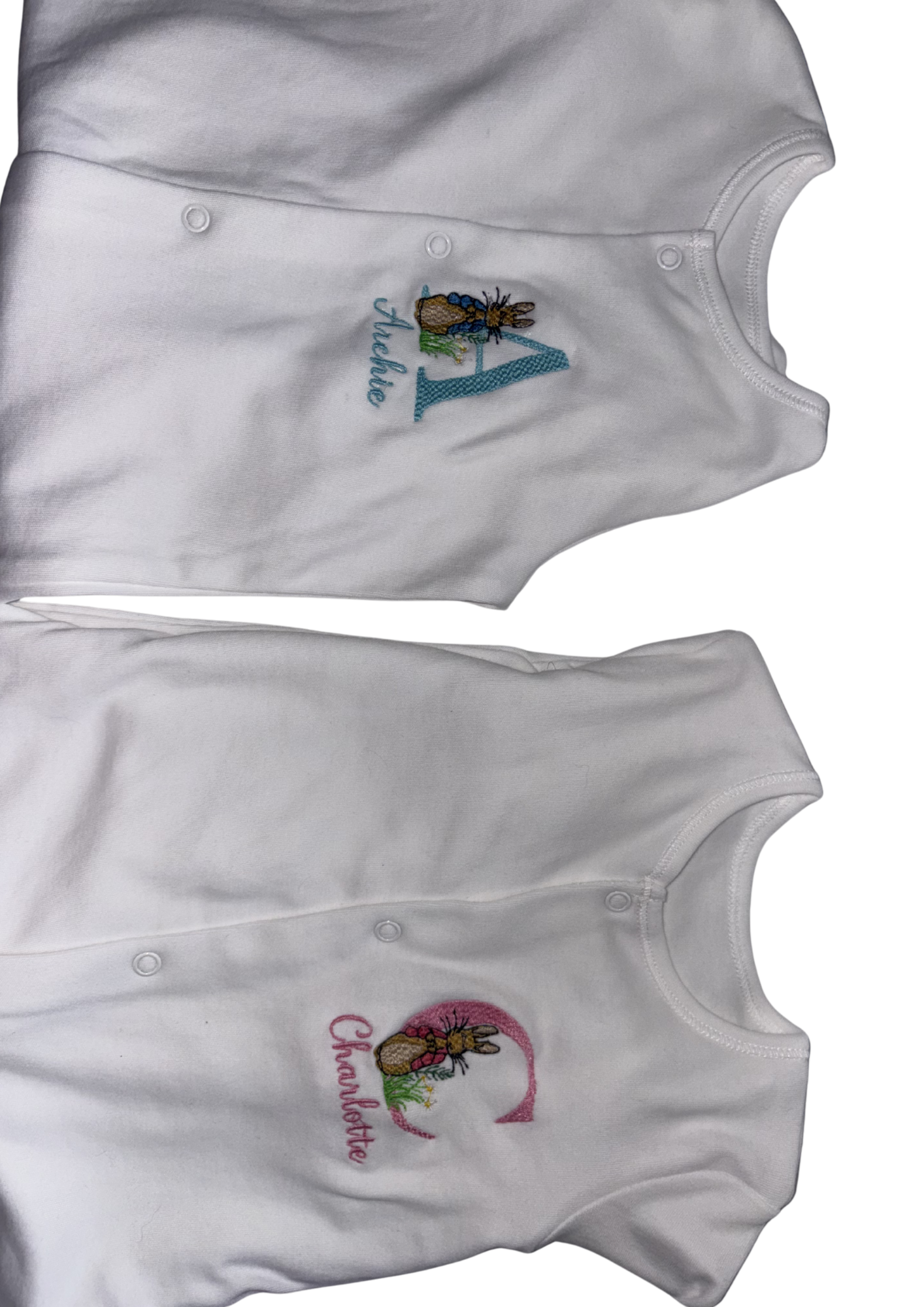 Peter Rabbit Personalised Sleepsuit- Pink or Blue