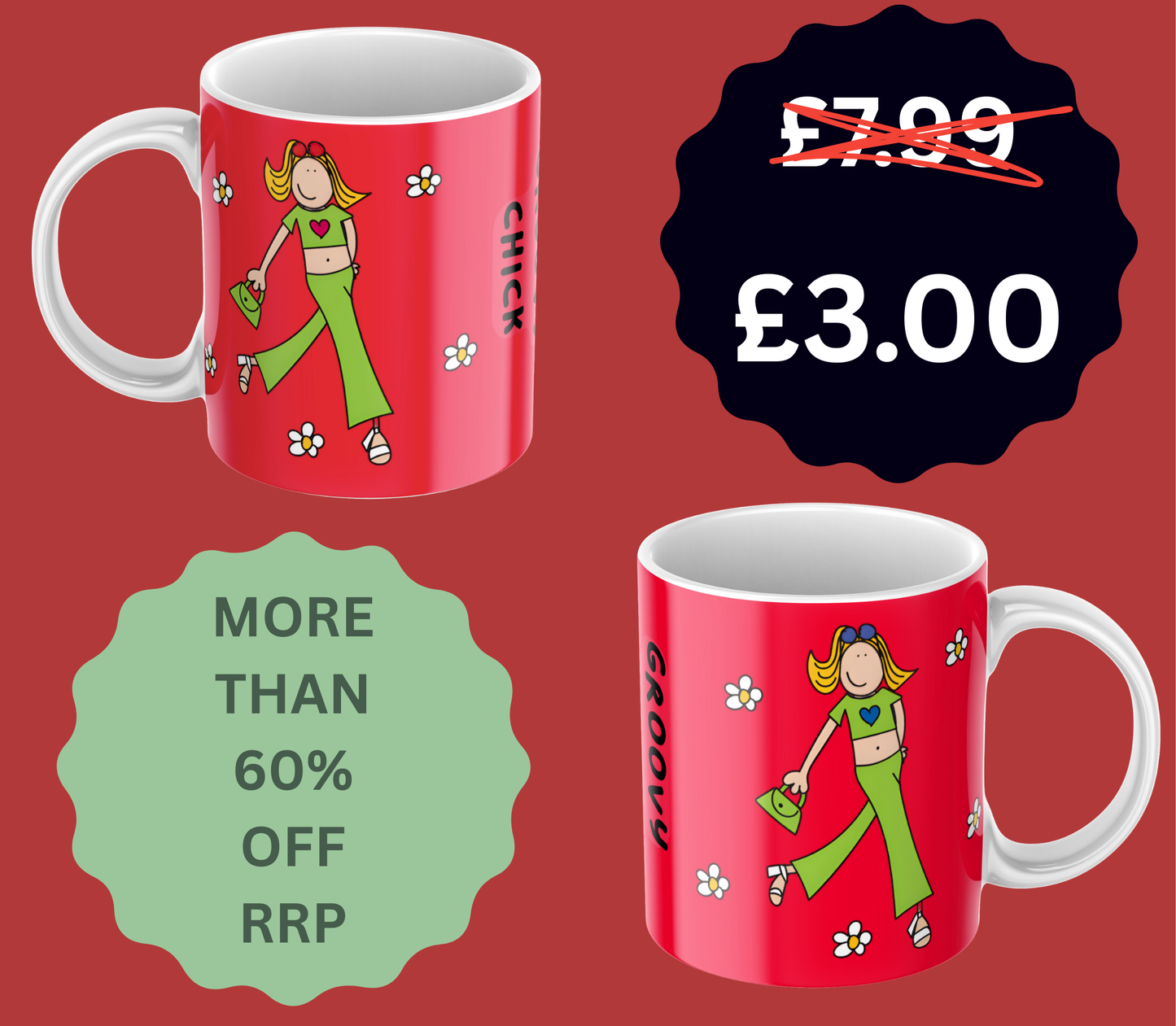 Groovy Chick Mug |  Oopsie - Final Sale