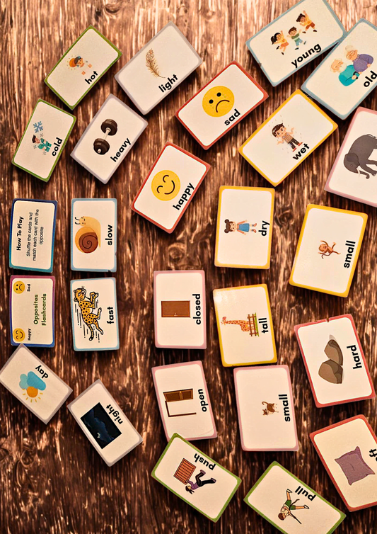 Opposites Mix & Match Flash Cards | Kids Learning Opposites Game | Toddler Matching Cards | Early Learning Resource