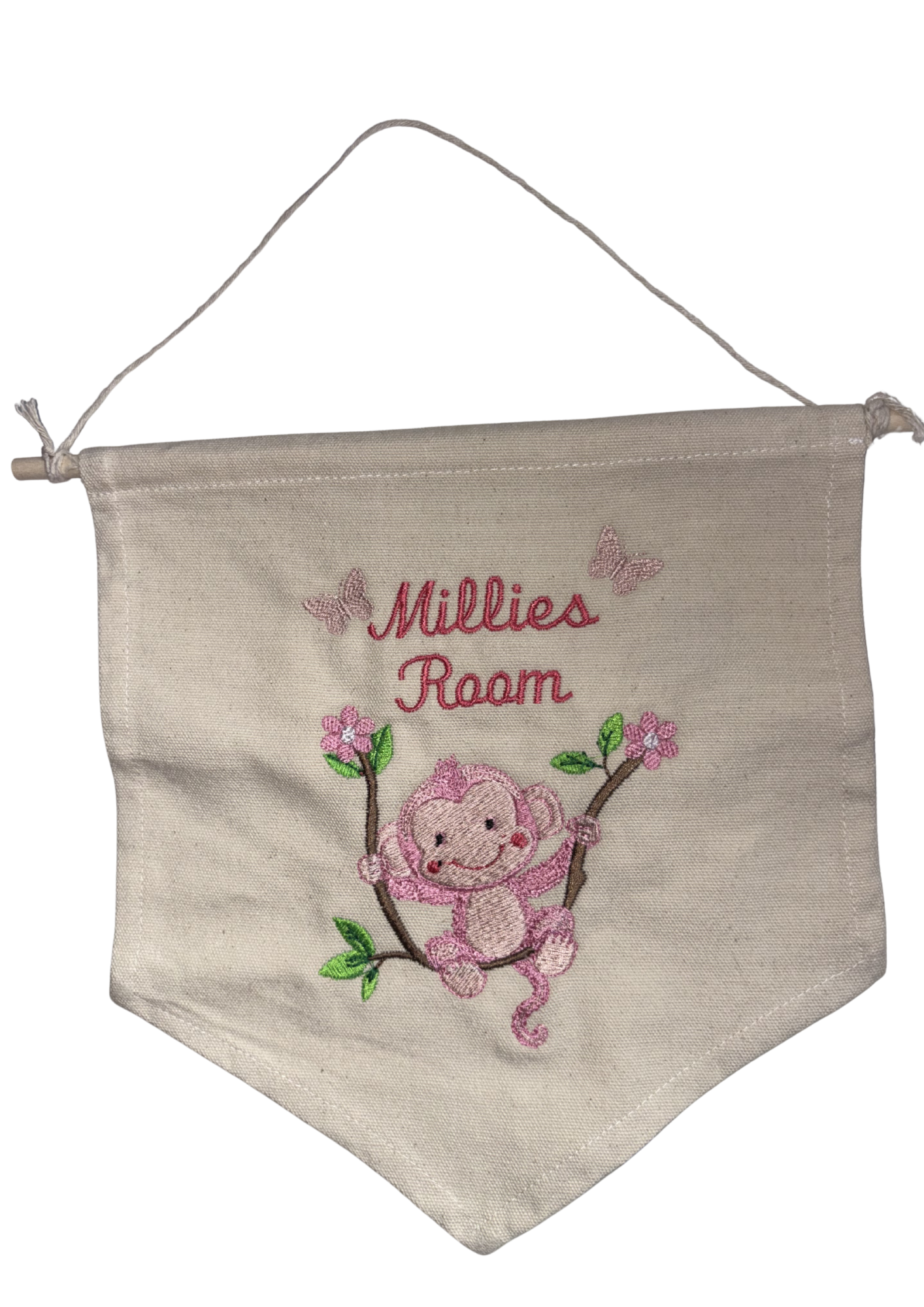 Pink Monkey Design Wall Banner Room Decor Nursery