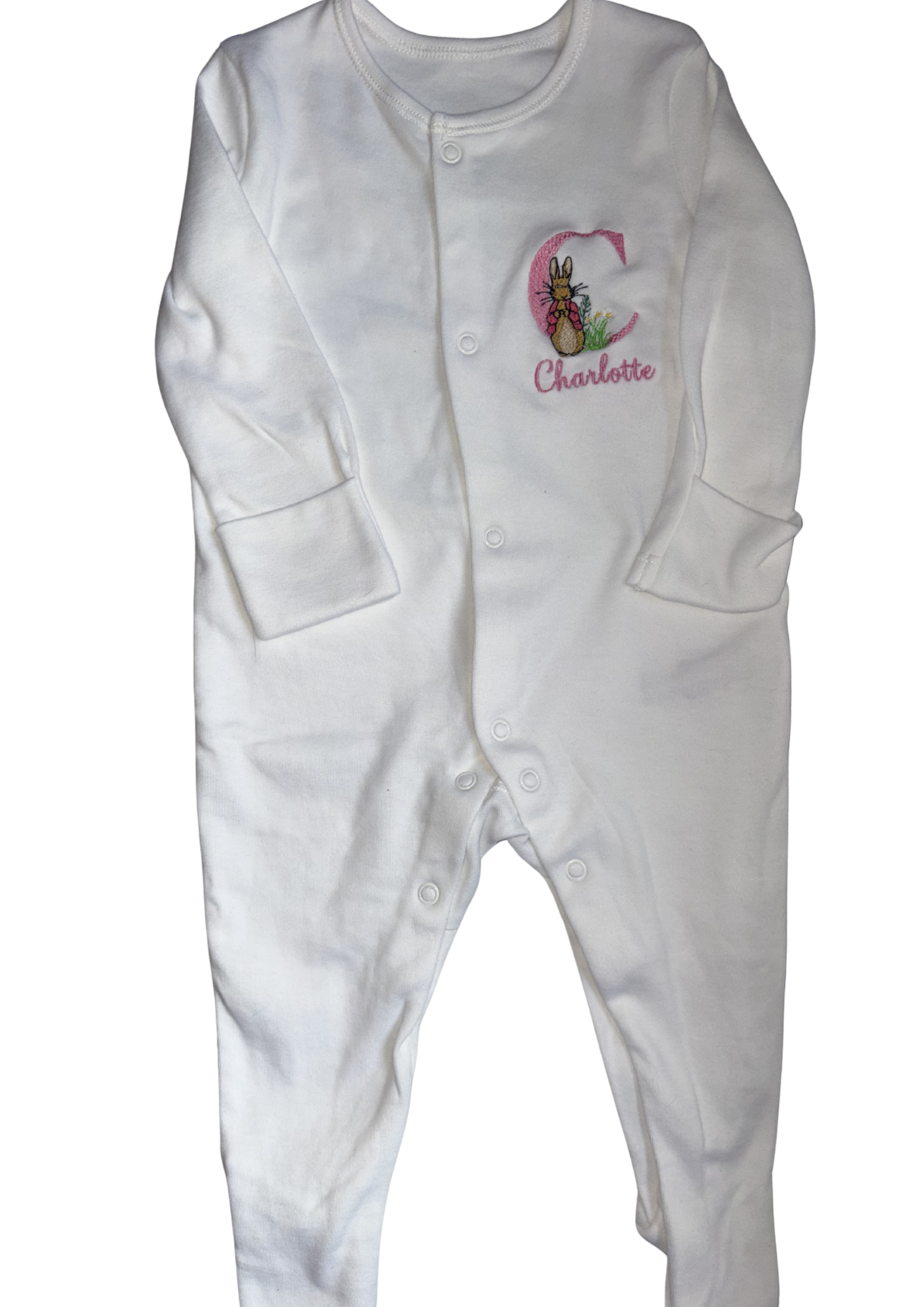 Peter Rabbit Personalised Sleepsuit- Pink or Blue