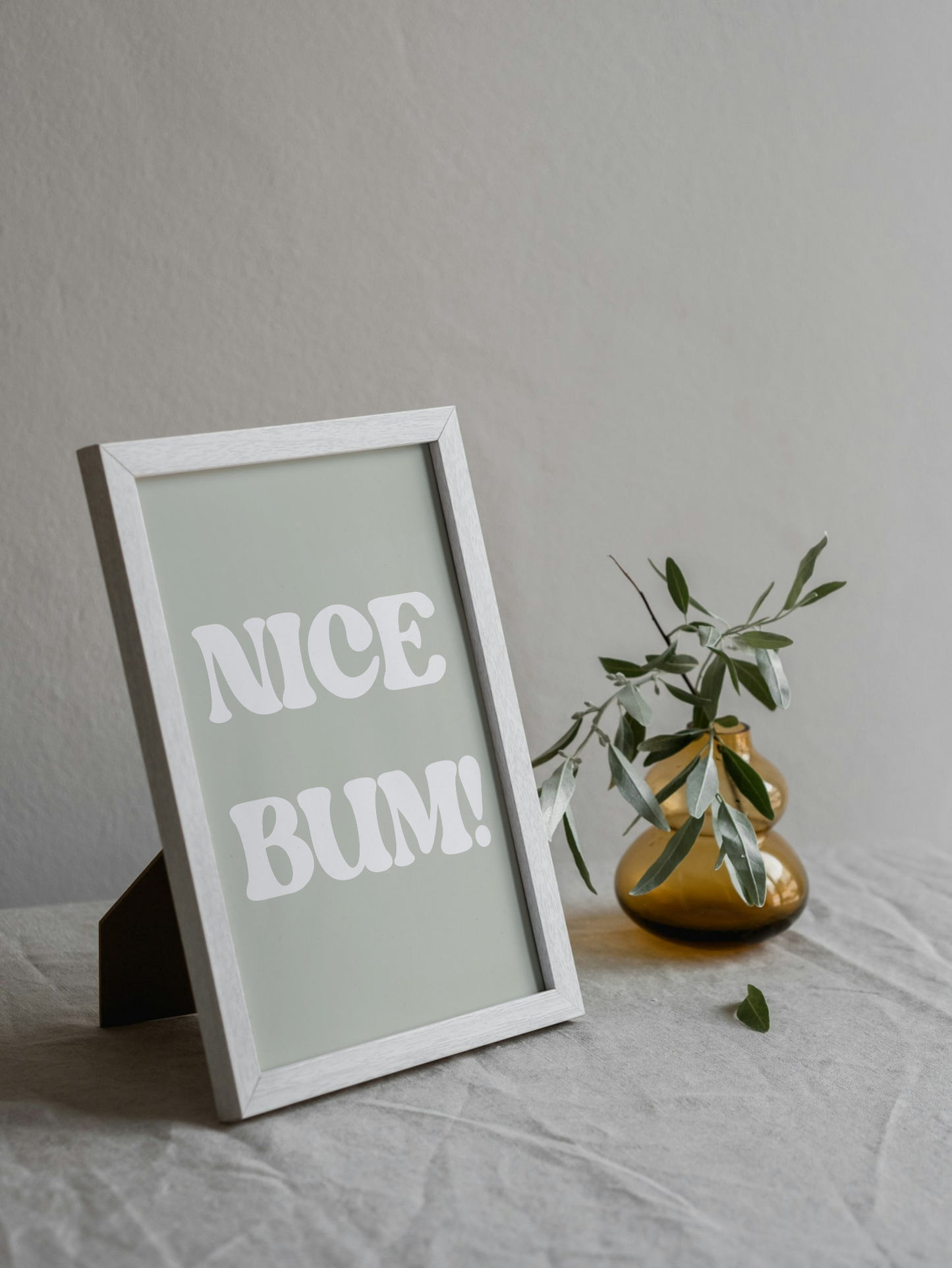Nice Bum! Wall Art Printable | Funny Print | Bathroom Home Decor | Digital Download A4 and A5