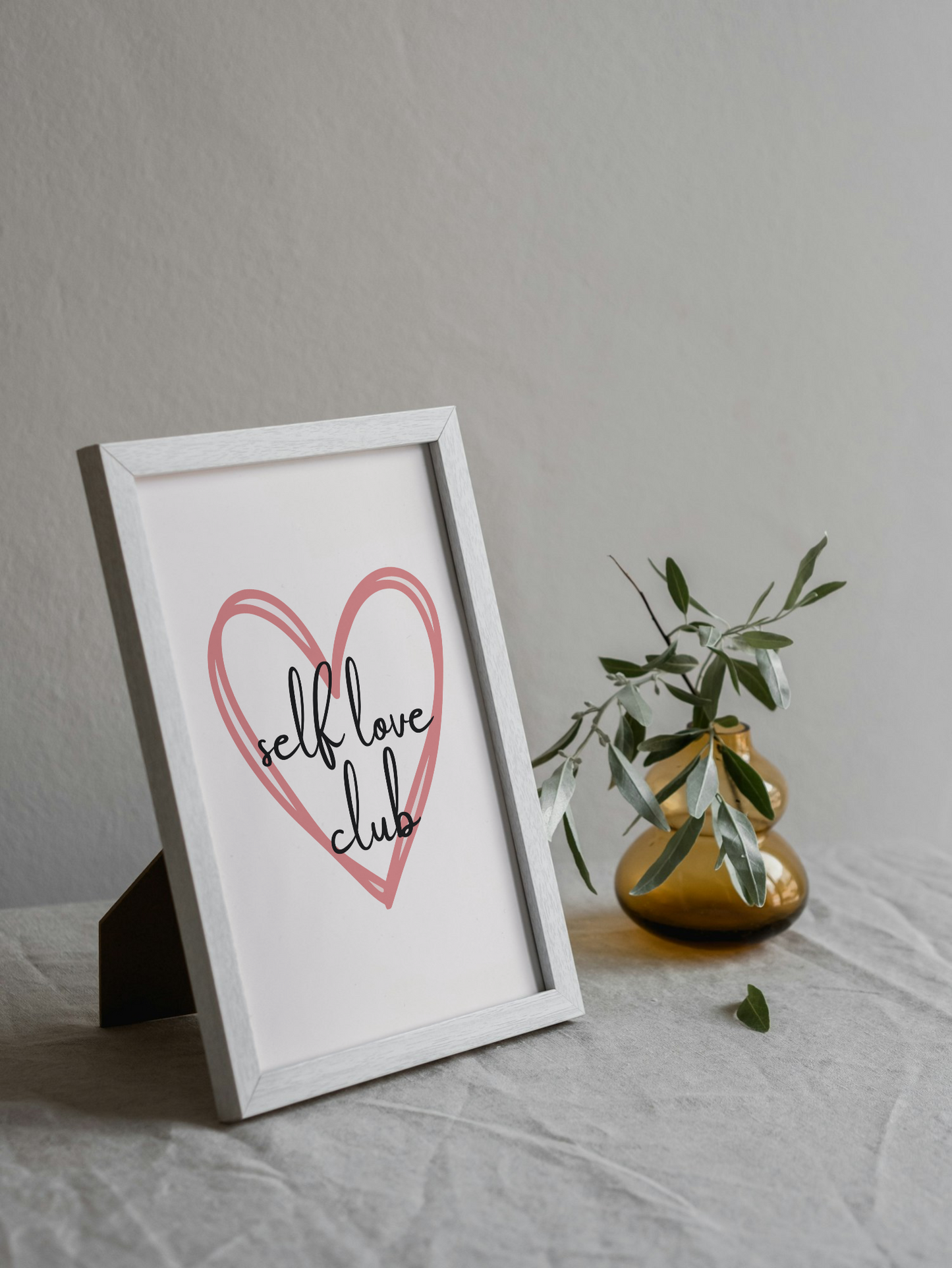 Self Love Club Wall Art Printable | Cute Print | Home Decor | Digital Download A4 and A5