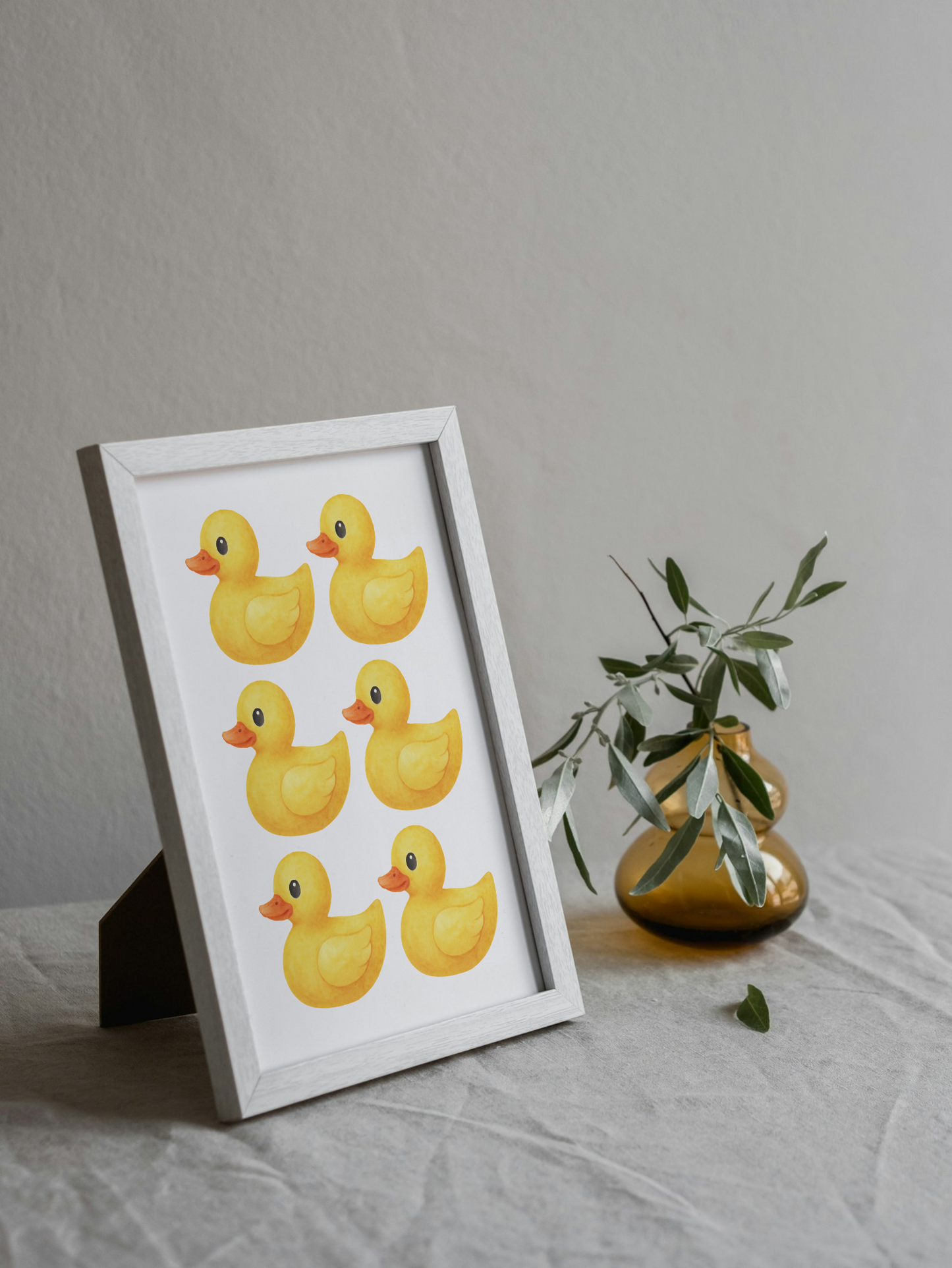 Rubber Ducks Wall Art Printable | Cute Print | Bathroom Home Decor | Digital Download A4 and A5
