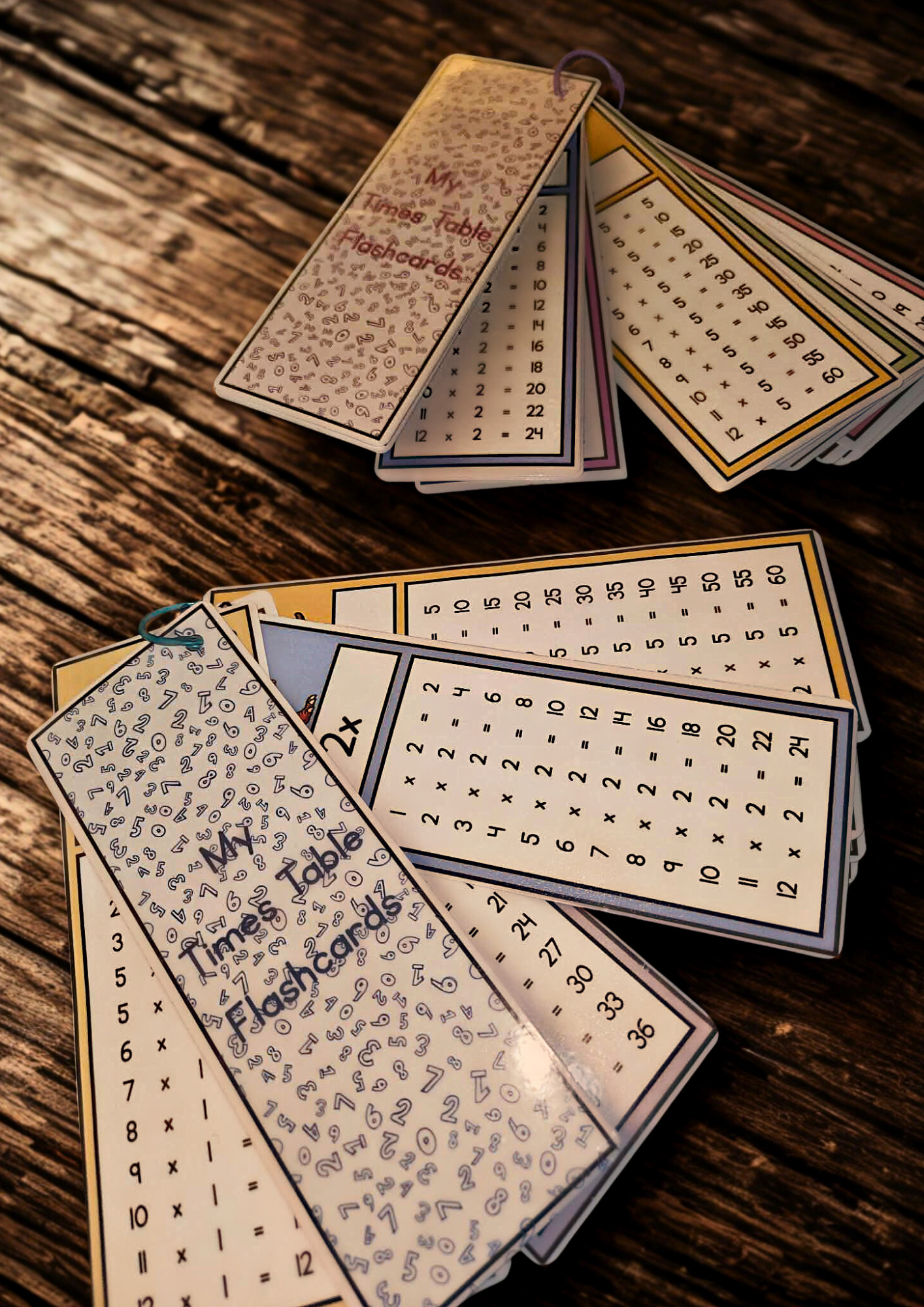 Times Tables Bookmark Flashcards | Unicorn or Dinosaur Multiplication Cards for Kids | Clip-Bound Maths Revision Aid | Primary School Learn