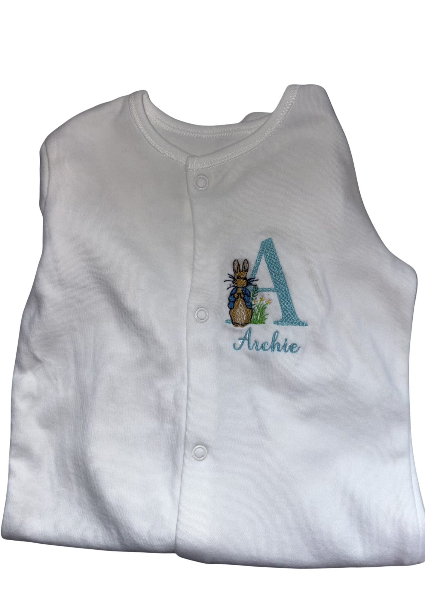 Peter Rabbit Personalised Sleepsuit- Pink or Blue