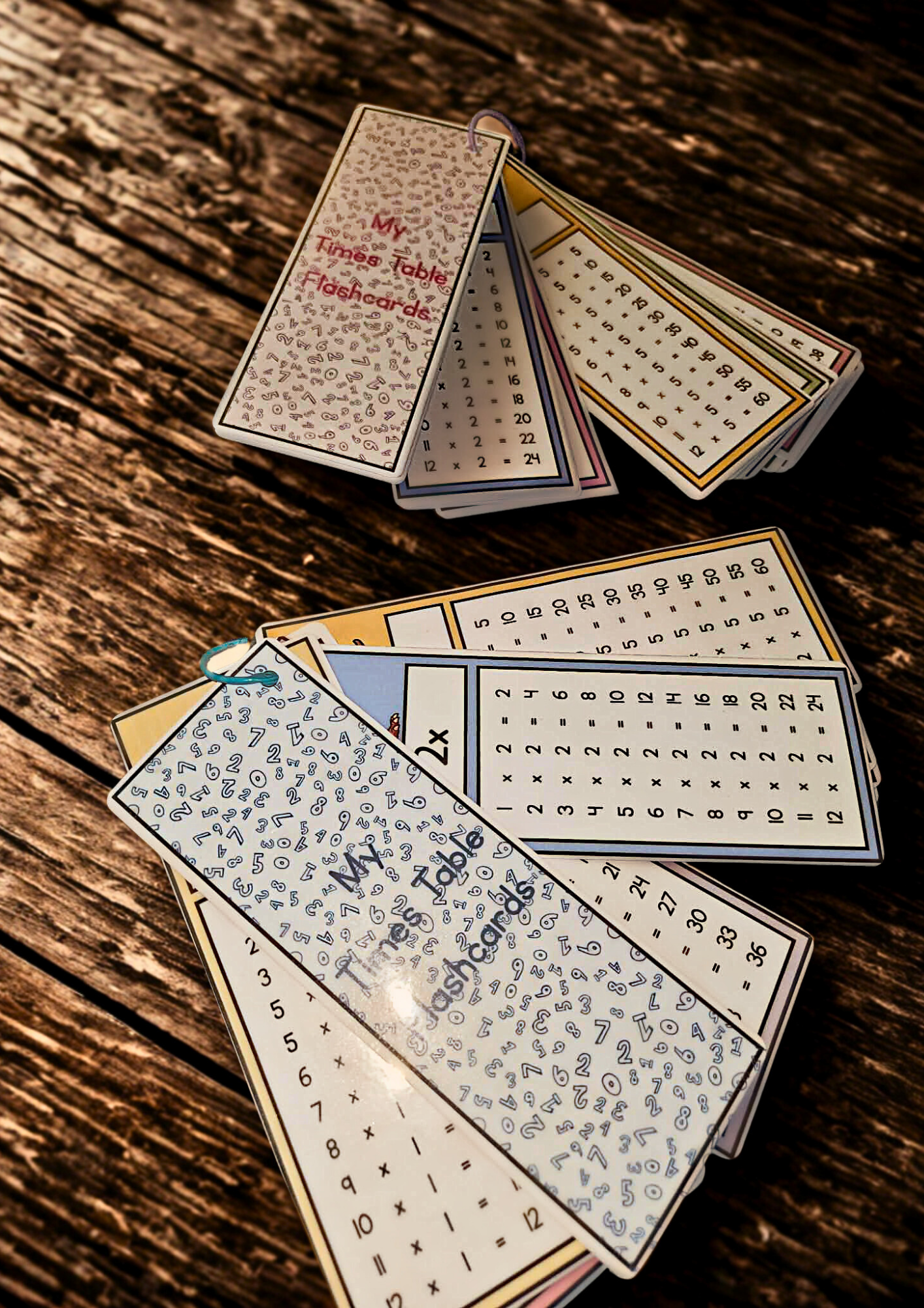 Times Tables Bookmark Flashcards | Unicorn or Dinosaur Multiplication Cards for Kids | Clip-Bound Maths Revision Aid | Primary School Learn