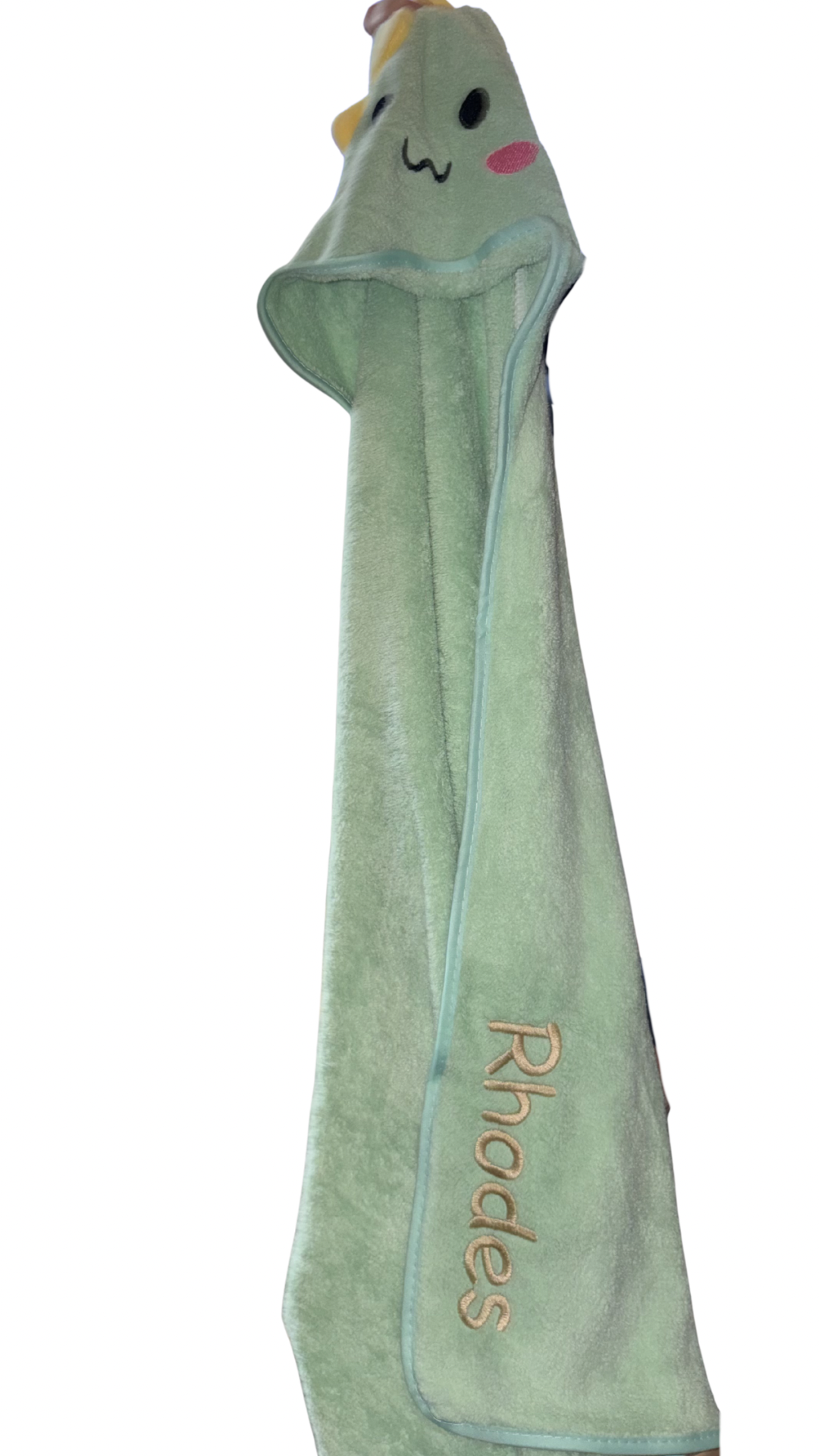 Personalised Baby Towel – Embroidered Hooded Towel with Name, Koala or Dinosaur Design