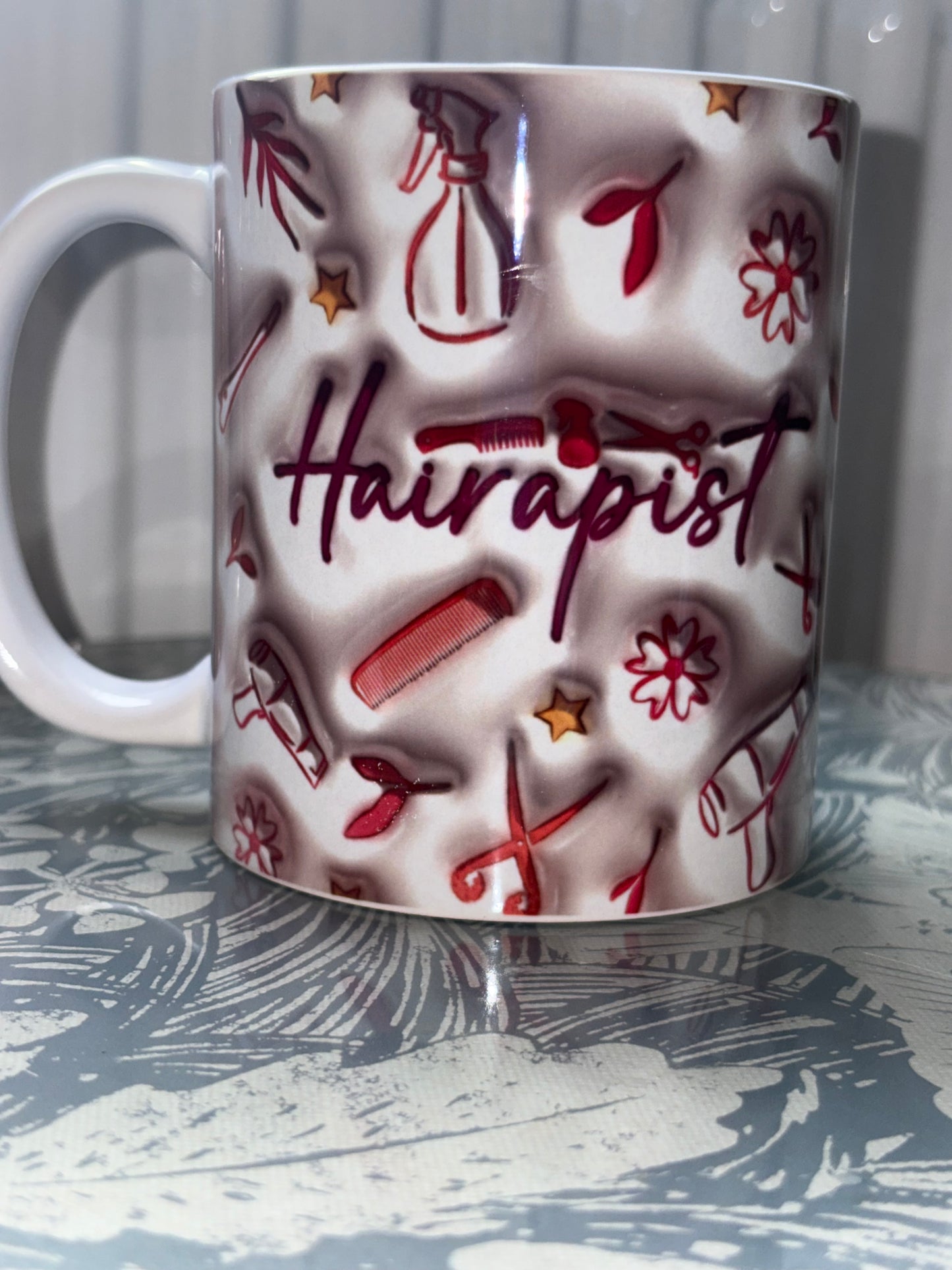 Hairapist Mug - 3D Effect Hairdresser Cup - Gift for Hair Stylist - Salon Worker Mug - Wrap Around Design