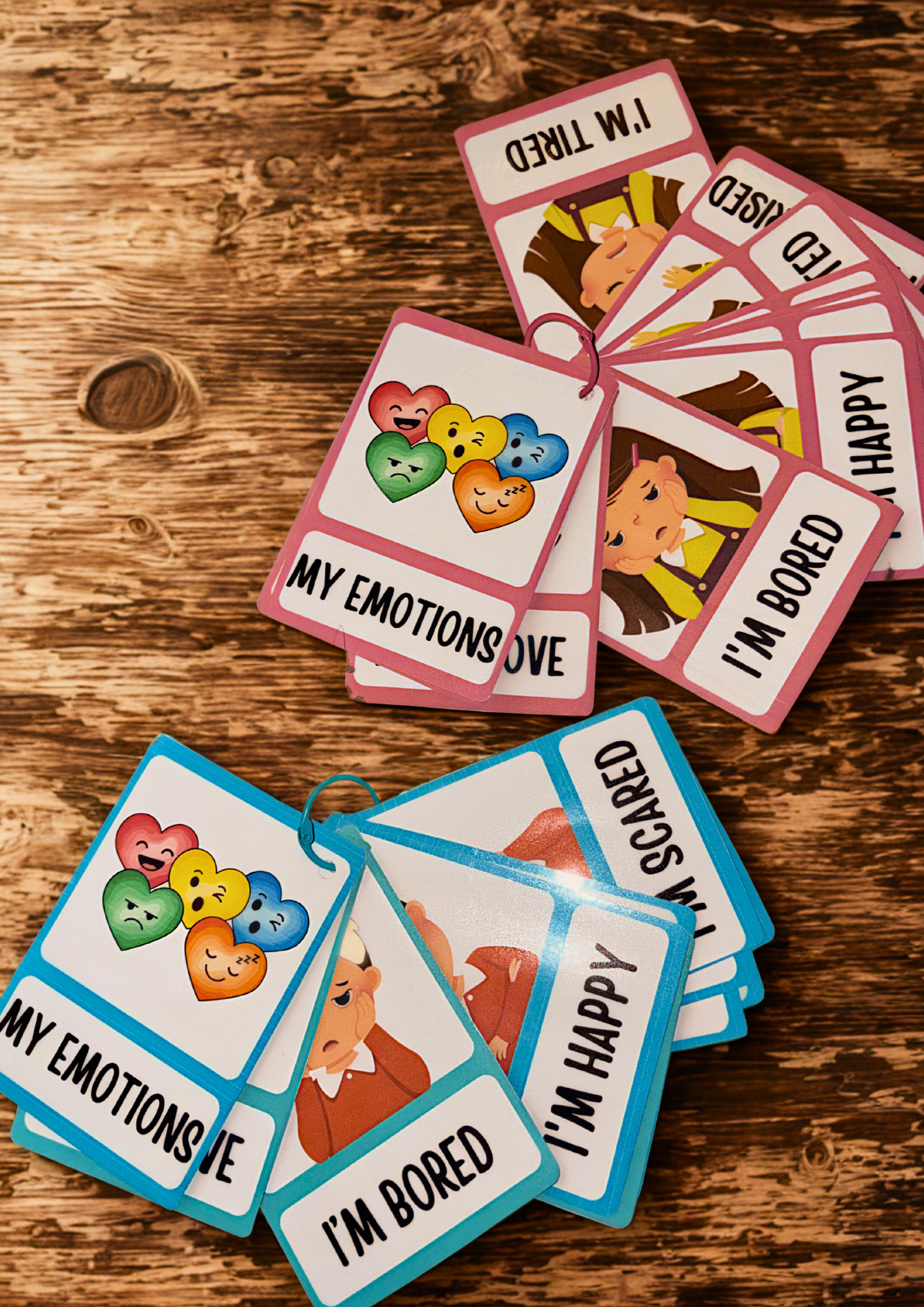 My Emotions Flash Cards on Ring Binder | Feelings Cards for Kids | Emotional Learning Tool | Toddler & Preschool Resource