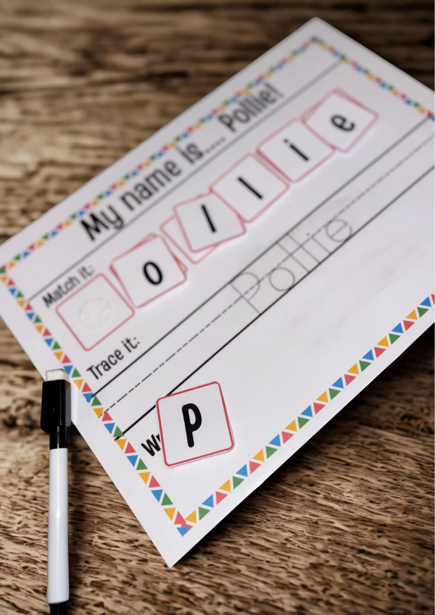 I Can Write My Name Reusable Practice Mat | Writing Practice. | Tracing Mat | Toddlers Quiet Activity