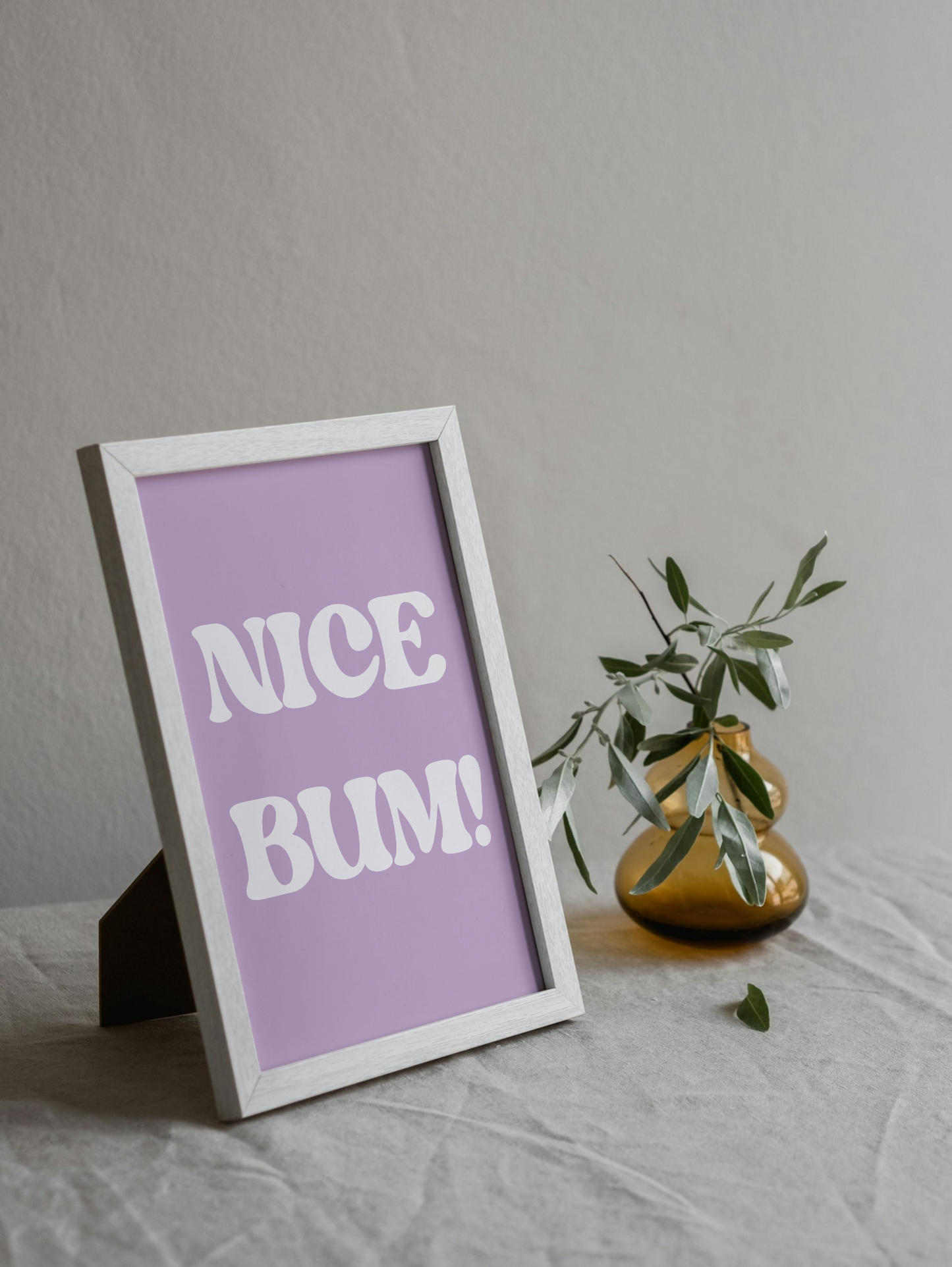 Nice Bum! Wall Art Printable | Funny Print | Bathroom Home Decor | Digital Download A4 and A5