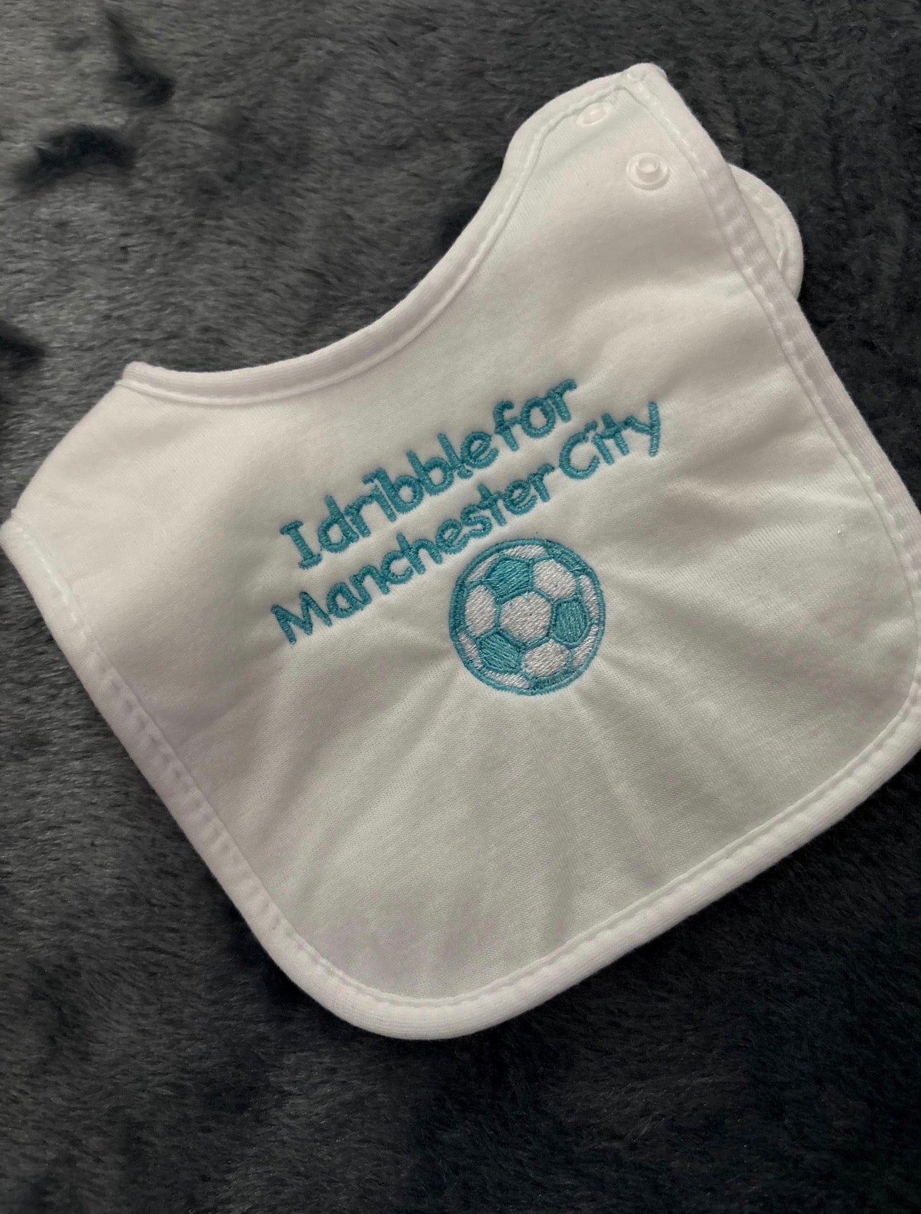 Embroidered Football Fan Baby Bibs, Team Designs