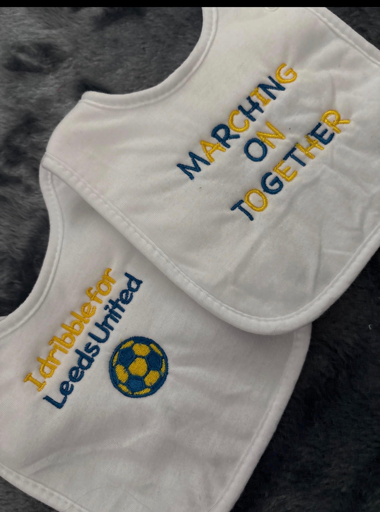 Embroidered Football Fan Baby Bibs, Team Designs