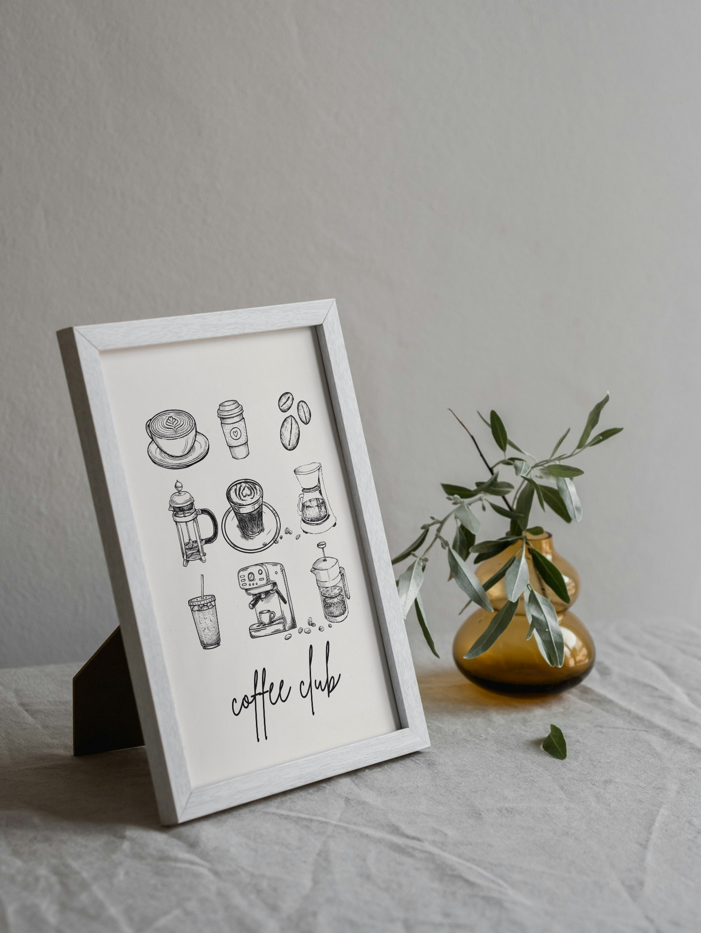 Coffee Time Wall Art Printable | Kitchen Print | Coffee Lover Home Decor | Digital Download A4 and A5