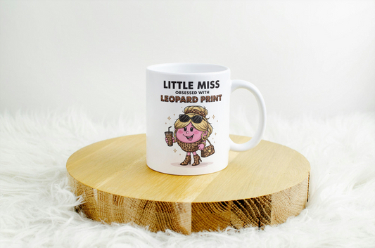 Little Miss Obsessed with Leopard Print Mug