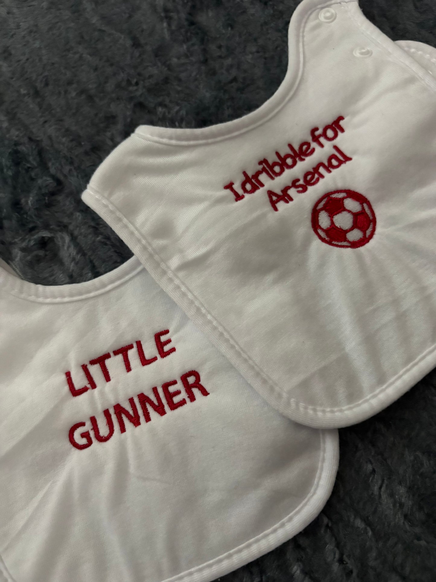 Embroidered Football Fan Baby Bibs, Team Designs