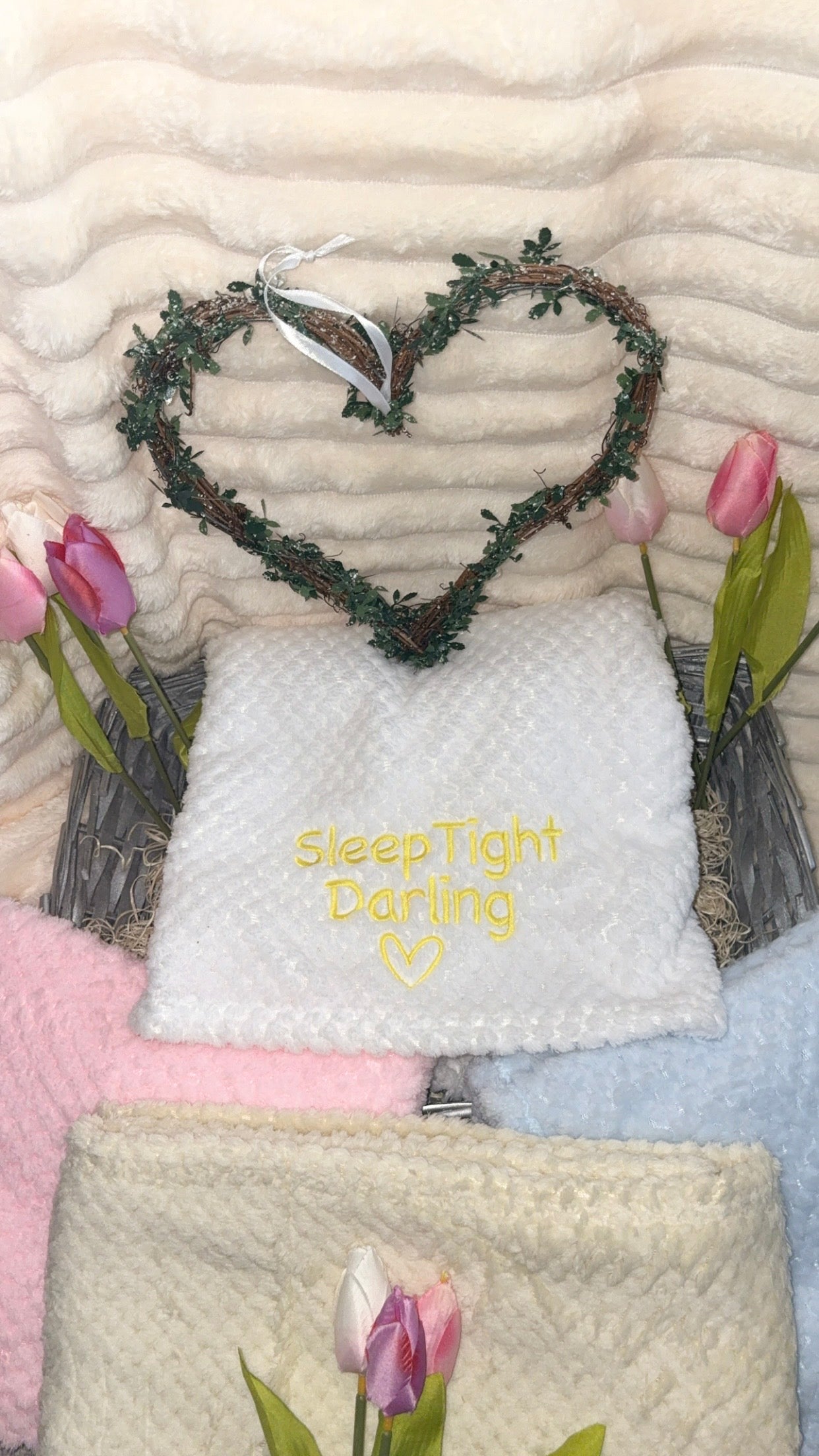 Soft Waffle Blanket – Embroidered with Baby’s Name or Message