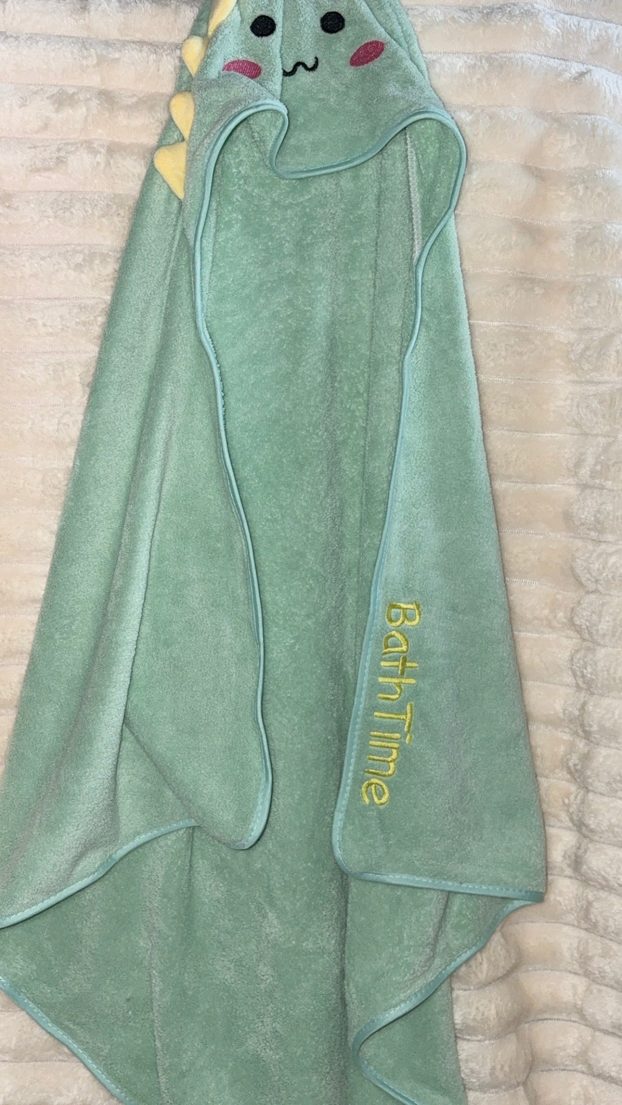 Personalised Baby Towel – Embroidered Hooded Towel with Name, Koala or Dinosaur Design