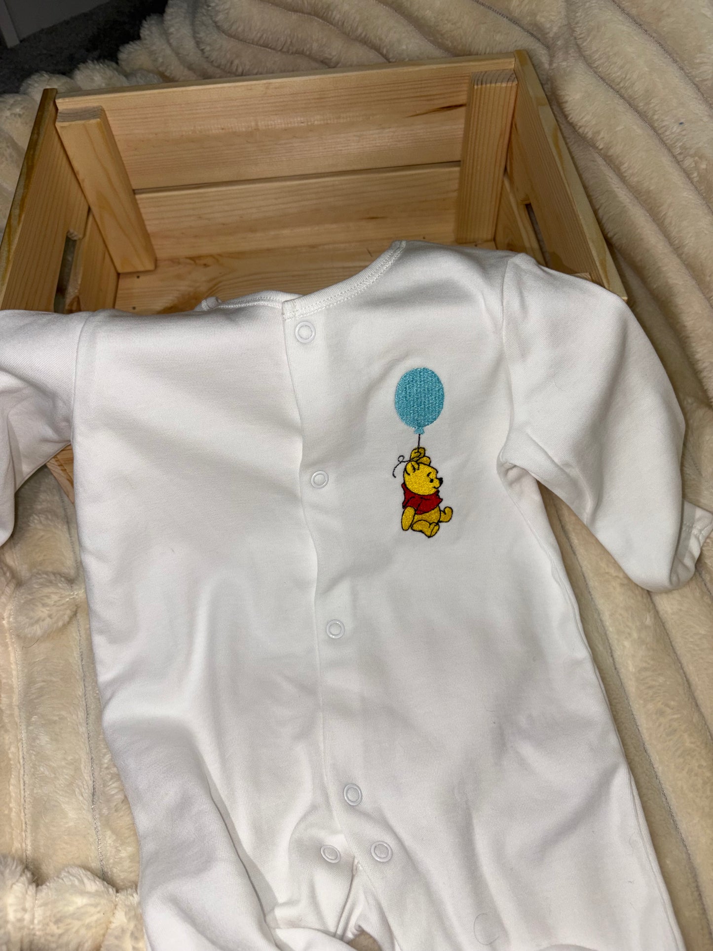 Winnie Pooh with Balloon Sleepsuit and Vest Bundle | Disney-Inspired Gift