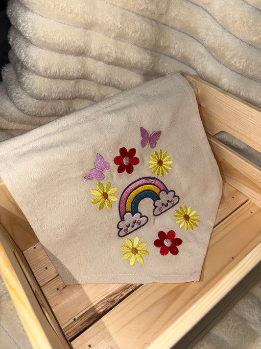 Rainbow and Flowers Wall Banner Room Decor Nursery