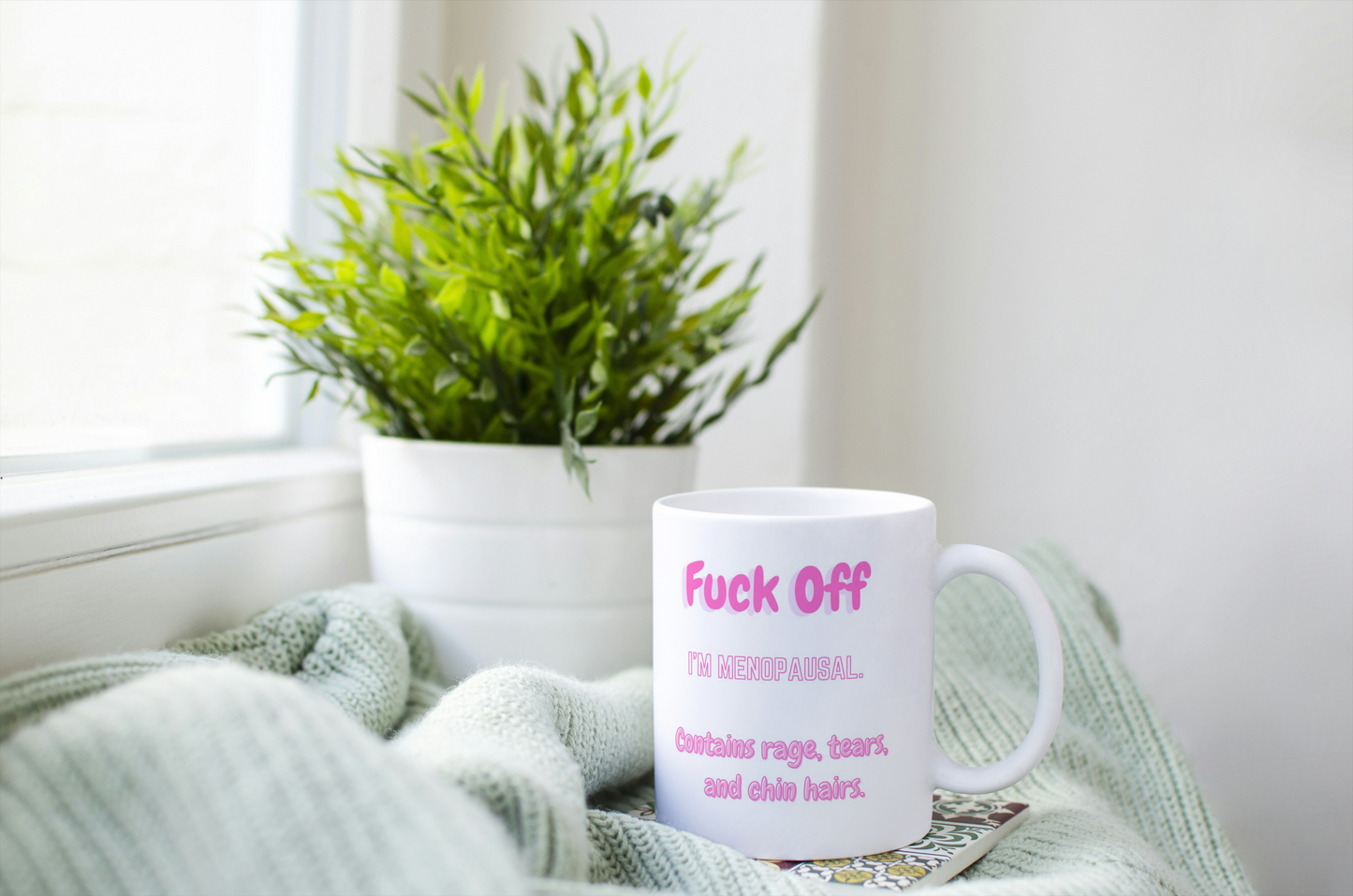 Menopausal Mood Mug: Rage, Tears, and Chin Hair