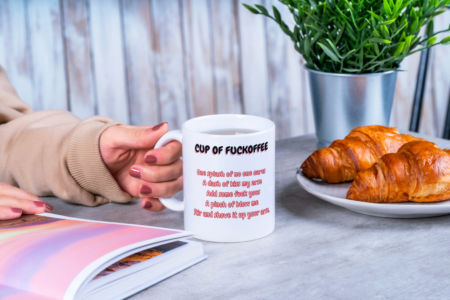 Sassy Attitude Mug: Stir and Shove It Up Your Ass