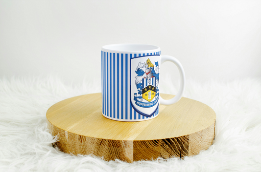 Huddersfield Town Fan Wrap-Around Design Mug – Personalised Name & Number