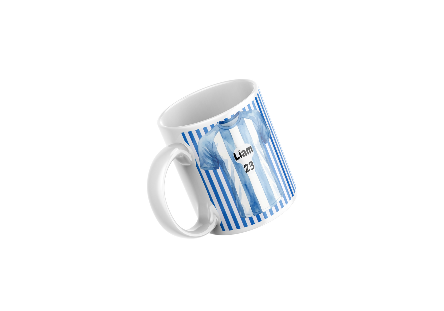Huddersfield Town Fan Wrap-Around Design Mug – Personalised Name & Number