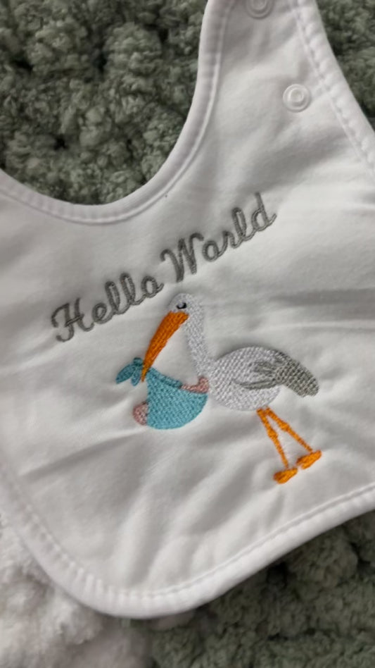“Hello World” Baby Bib