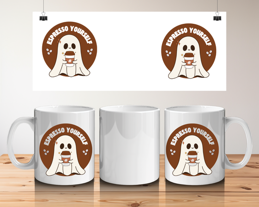 Espresso Yourself Ghost Halloween Mug