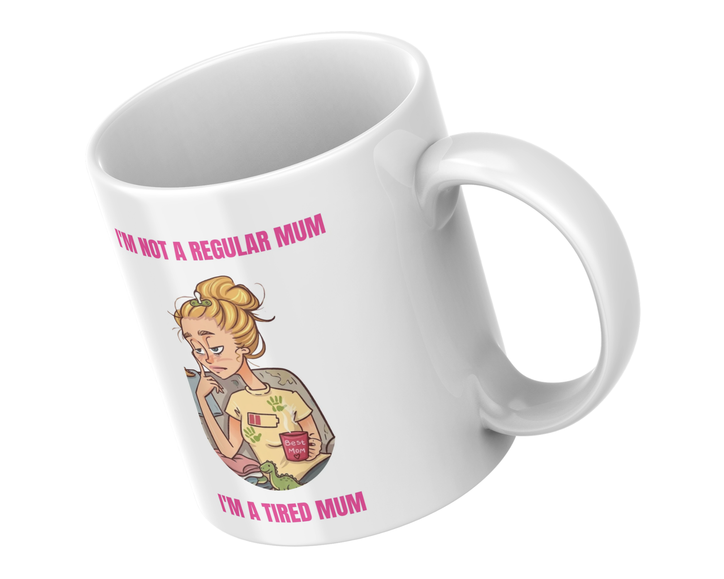 Tired Mum Coffee Mug | Funny Mom Gift | Relatable Motherhood Mug