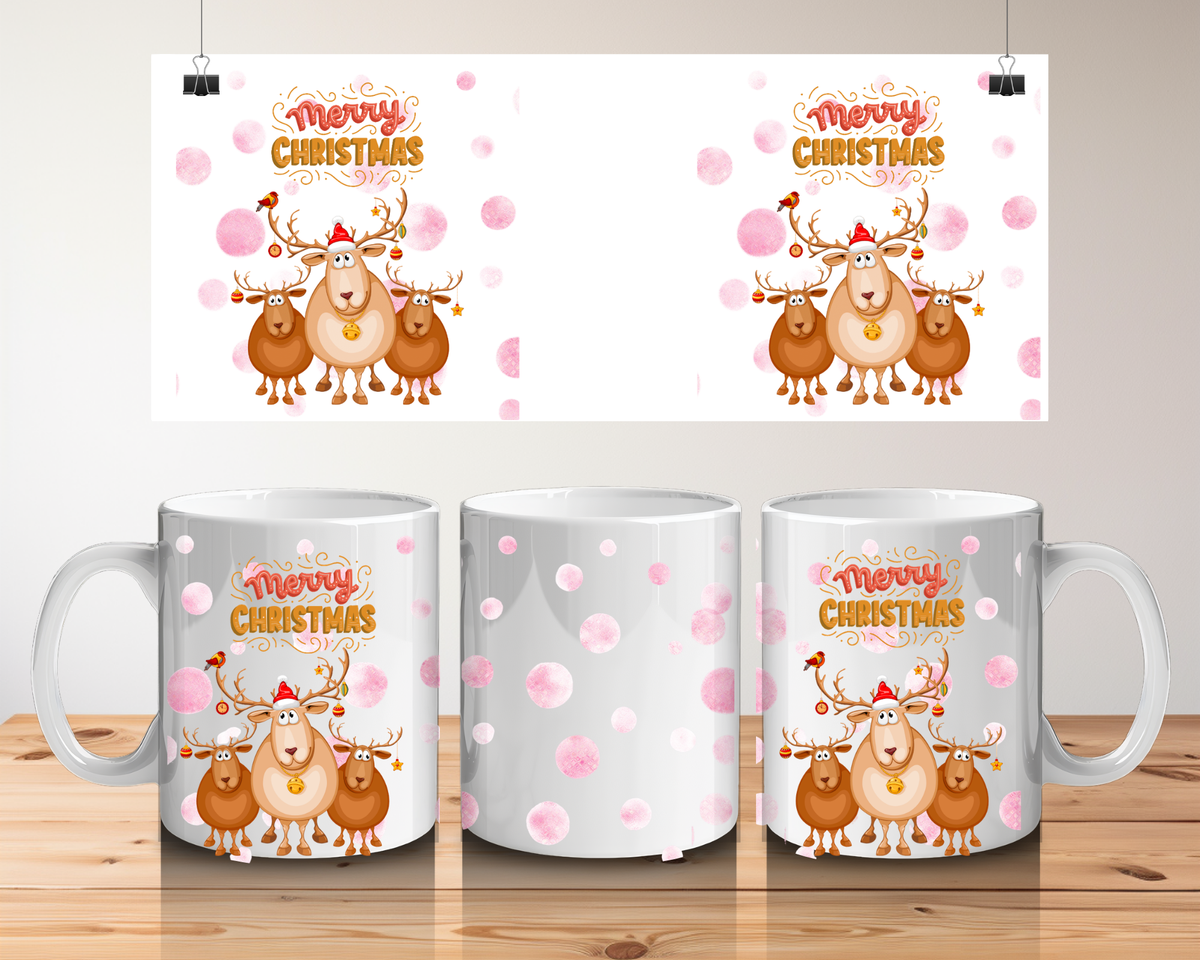 Merry Christmas Reindeer Mug