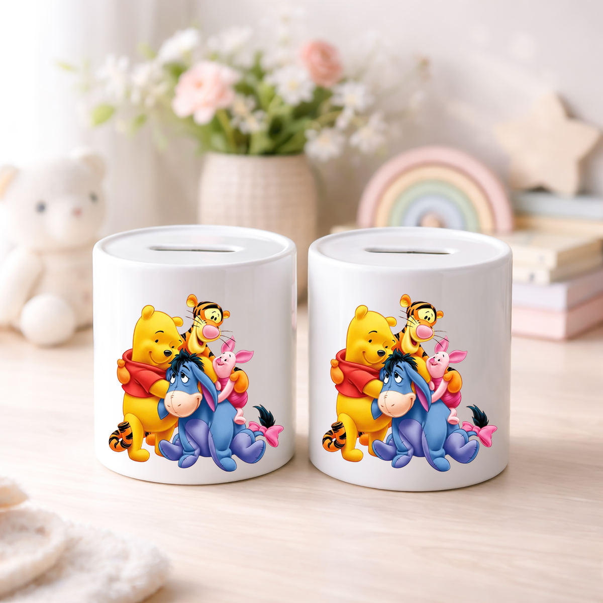 Money Box Ceramic Piggy Bank Winnie Pooh and friends