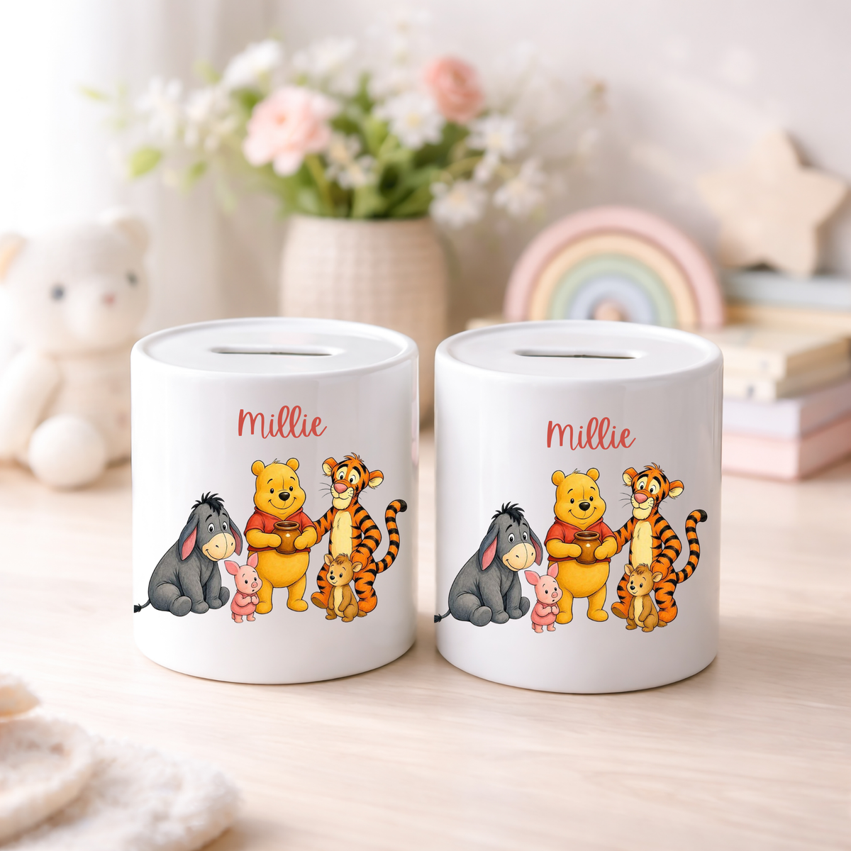 Money Box Ceramic Piggy Bank Winnie Pooh Personalised