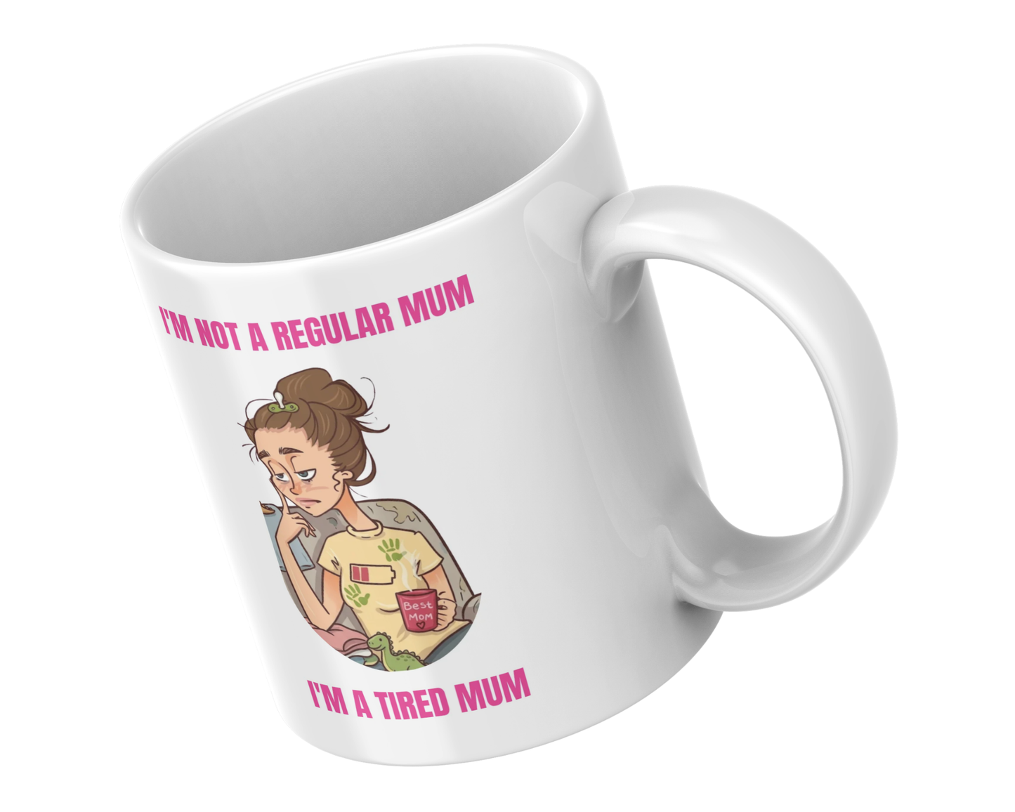 Tired Mum Coffee Mug | Funny Mom Gift | Relatable Motherhood Mug