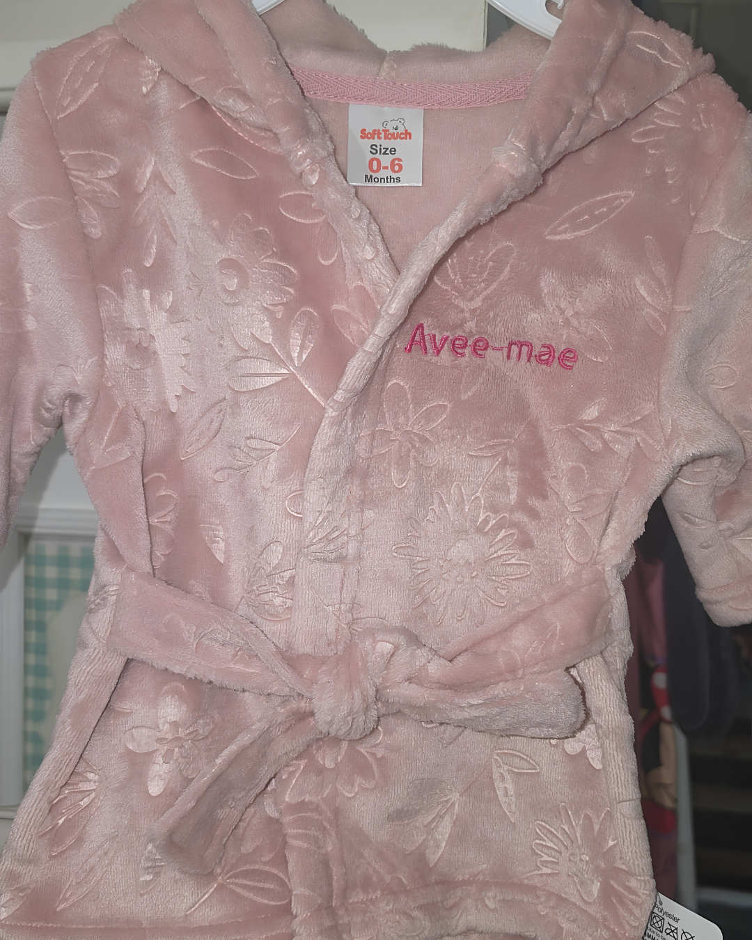 0-6 Month Baby Dressing Gown Personalised with Name