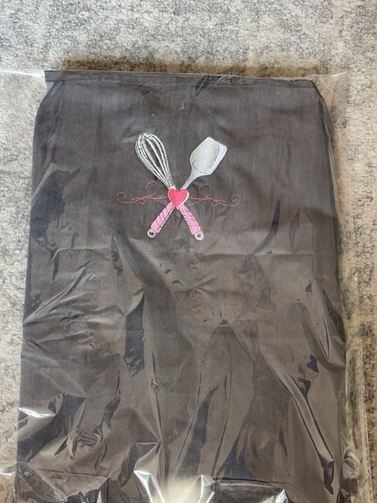 Embroidered Denim Apron, Personalized Cooking Gift for Chef, Custom Kitchen Apron Black Indigo Denim, Top Chef, Kiss the Cook, Grandma