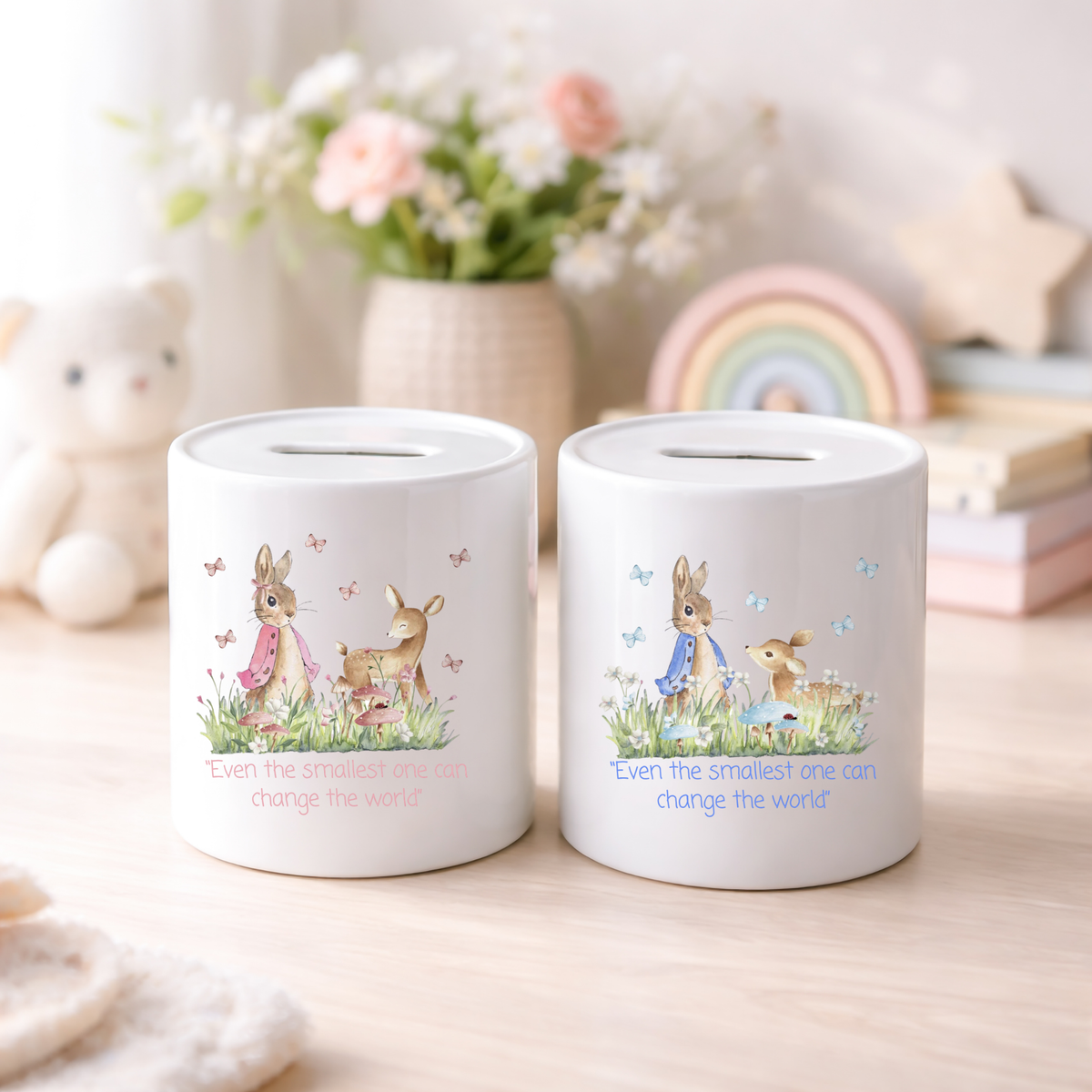 Money Box Ceramic Piggy Bank Peter Rabbit Inspired
