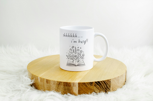 Shhhh… I’m Busy (Book) Mug